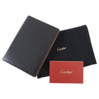 Cartier Black Bifold Passport Holder Travel Wallet