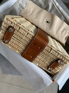 Hermes Kelly Picnic Mini 20cm Barenia and Osier Wicker Bag