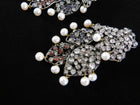 Iradj Moini Crystal and Pearl Segmented Statement Earrings