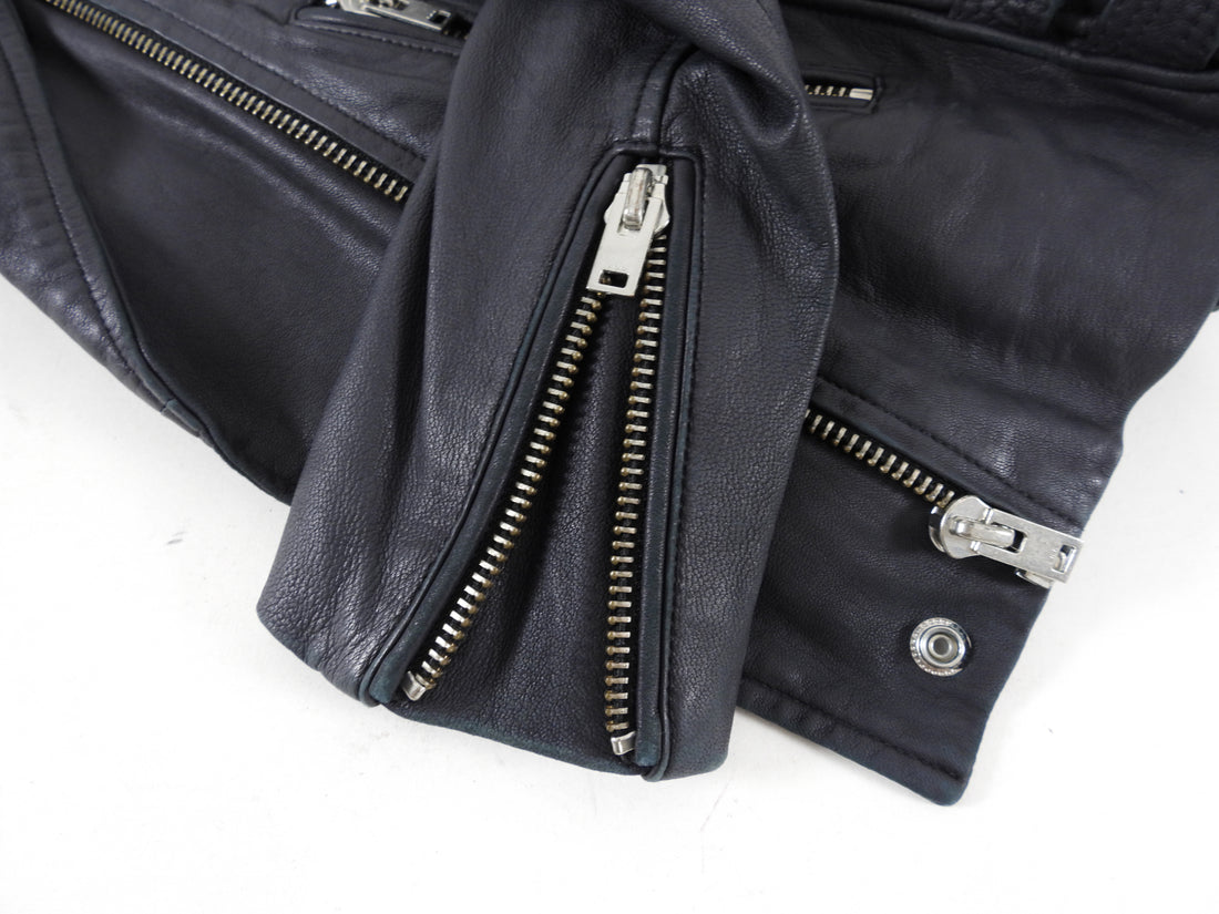 IRO Black Leather Tara Biker Jacket - S / 4