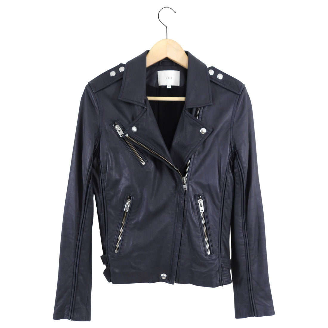 IRO Black Leather Tara Biker Jacket - S / 4