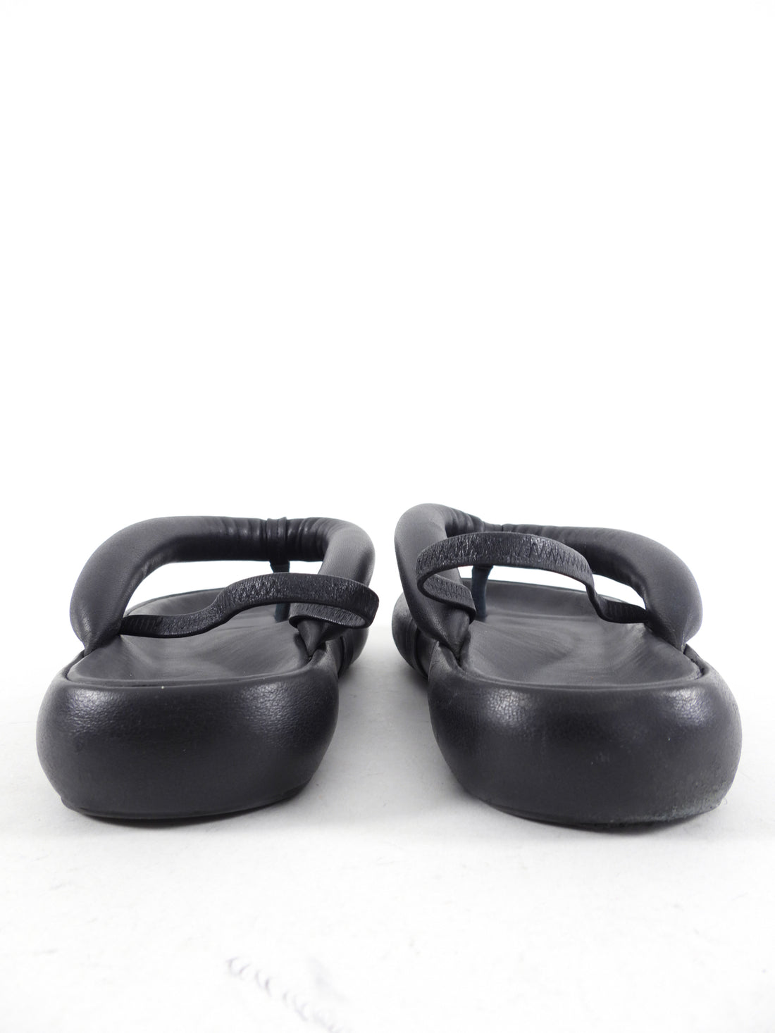 Isabel Marant Black Leather Puff Sandals - 41