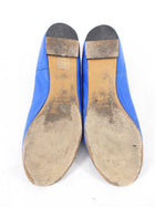 Isabel Marant Blue Soft Leather Lace Up Ballet Flats - 37