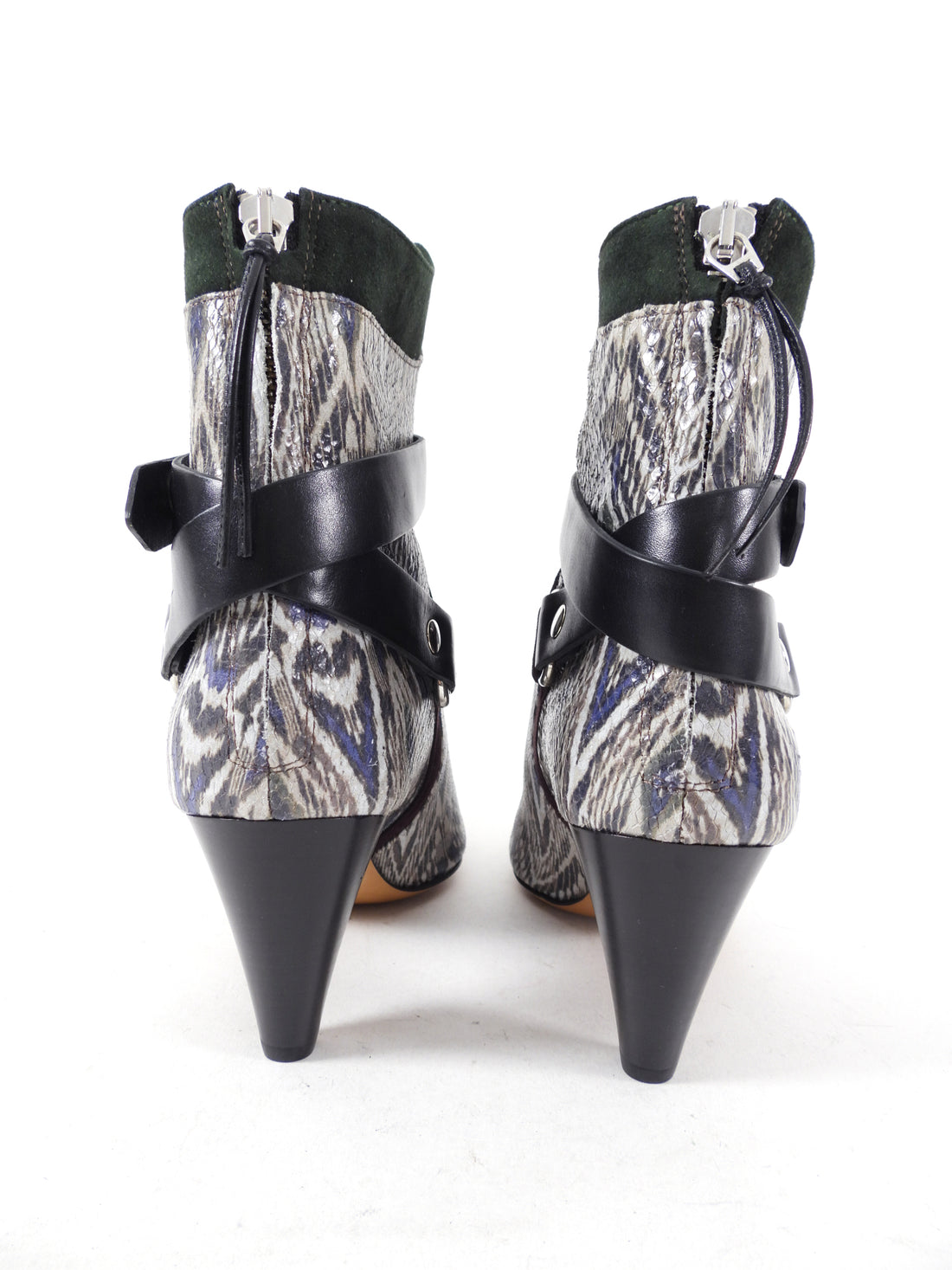 Isabel Marant Raya Multicolor Heel Ankle Boots - 6.5