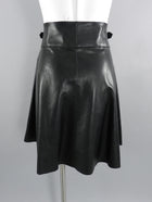 Jason Wu Black leather Short Skirt with Buckles at Waist