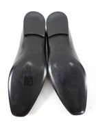 Jil Sander Black Leather Slip on Flats - 36