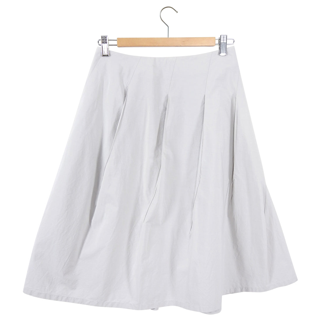 Jil Sander Light Dove Grey Cotton Twist Seam Skirt - FR36 / 4
