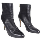 Jimmy Choo Black Leather Heel Ankle Boots - 39.5