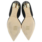 Jimmy Choo Black Suede Pumps with Gold Heel - 36.5