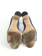 Jimmy Choo Vernie Denim Lace Up Sandal With Wood Heels - 39