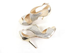Jimmy Choo Gold and Silver Sparkle Heels - 37