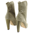 Jimmy Choo Open Toe Maja Suede Ankle Boots with Marbled Heels - 40