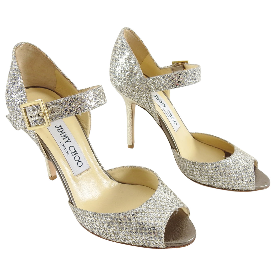 Jimmy Choo Romy 60 Silver Glitter Low Heel Pumps Size EU 38.5 – The Global  Collective Co.