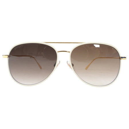 Jimmy Choo RETO Ivory and Gold Aviator Sunglasses