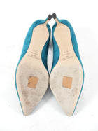 Jimmy Choo Turquoise Blue Suede Romi 60 Pumps - 37.5