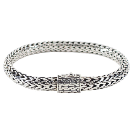 John Hardy 6.5mm Sterling Silver Tiga Woven Bracelet