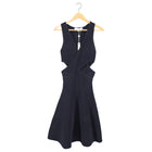 Jonathan Simkhai Black Cut Our Wrap Top Knit Dress - XS / 0