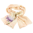Kenzo Vintage Ivory Floral Embroidered Scarf