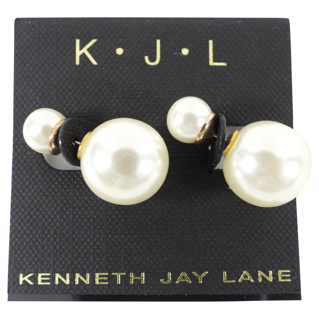 Kenneth Jay Lane Faux Pearl Costume Earrings