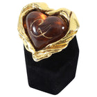 Christian Lacroix Vintage 1990's Resin Heart Ring - 8.5