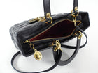 Dior Lady Dior Large Black Lambskin Cannage Tote Bag