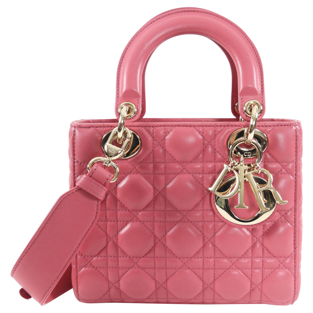 Small Lady Dior My ABCDior Bag Powder Pink Cannage Lambskin