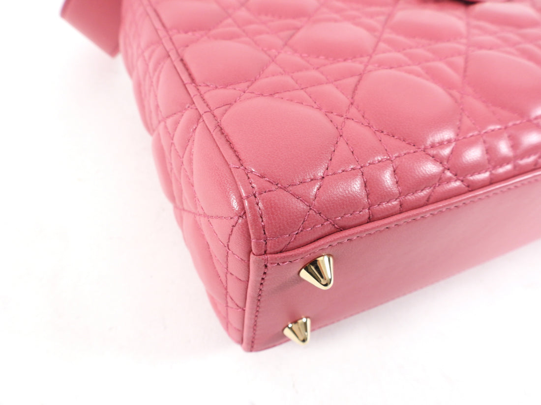 Small Lady Dior My ABCDior Bag Antique Pink Cannage Lambskin