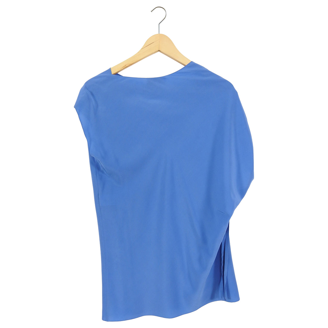 Lanvin 2018P Light Blue Silk Asymmetrical Sleeveless Blouse - 36 / 4