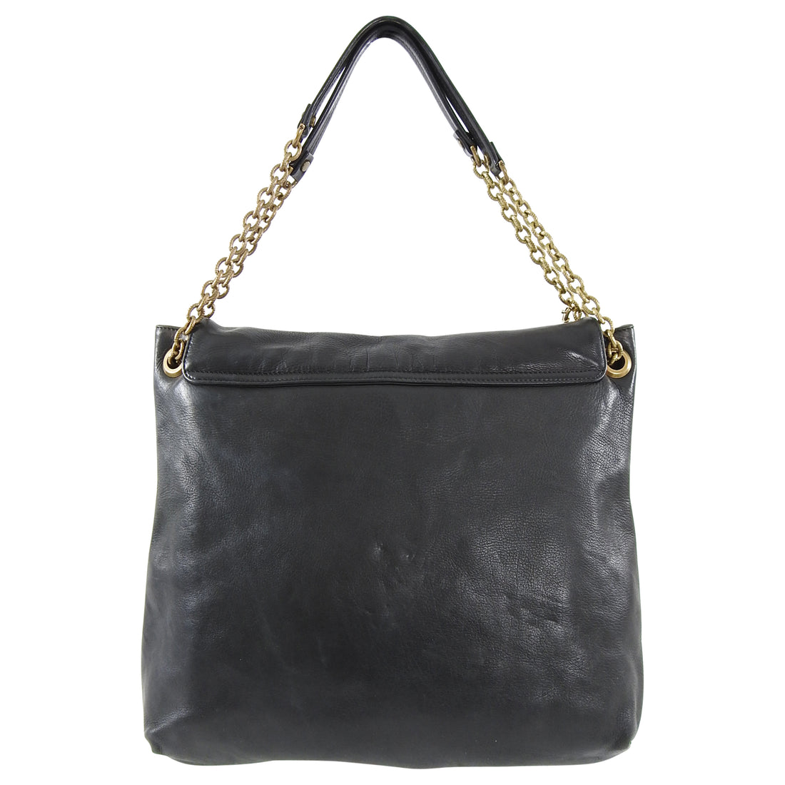 Lanvin Large Black Happy Bag with Chain Strap