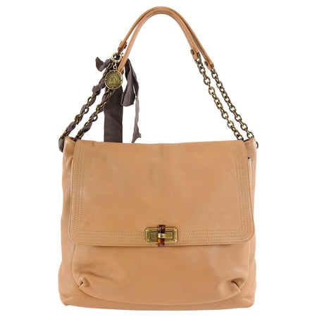 Lanvin Large Caramel Brown Happy Chain Strap Bag 