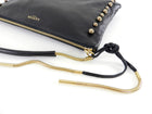 Lanvin Resort 2015 Black Leather Bag with Gold Chain Fringe and Beads