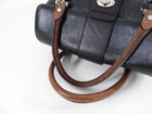 Lanvin Black Leather Top Handle Train Case Bag