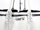 Lanvin Black and White Graphic Shopper Tote Bag