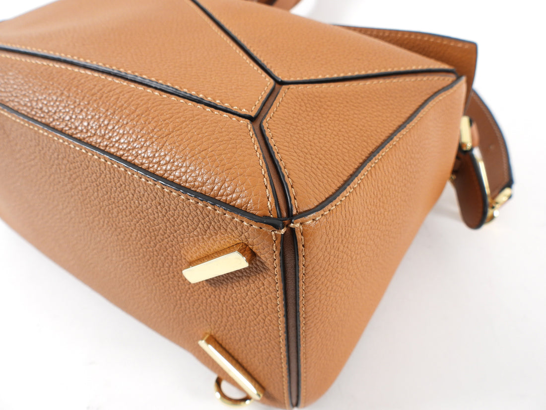 Loewe Tan Leather Medium Puzzle Bag