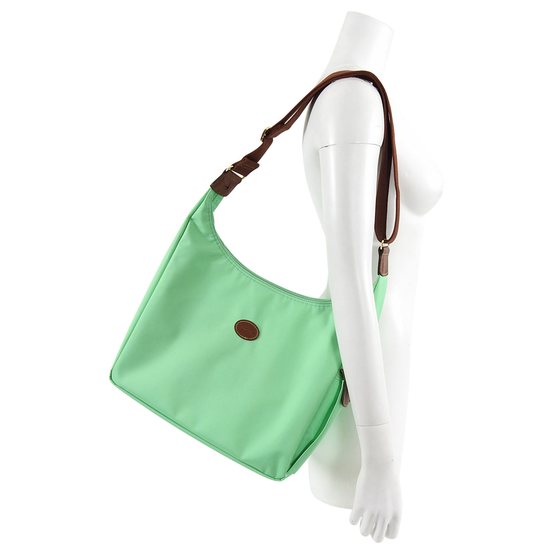 Longchamp Le Pliage Pastel Green Nylon Hobo Bag