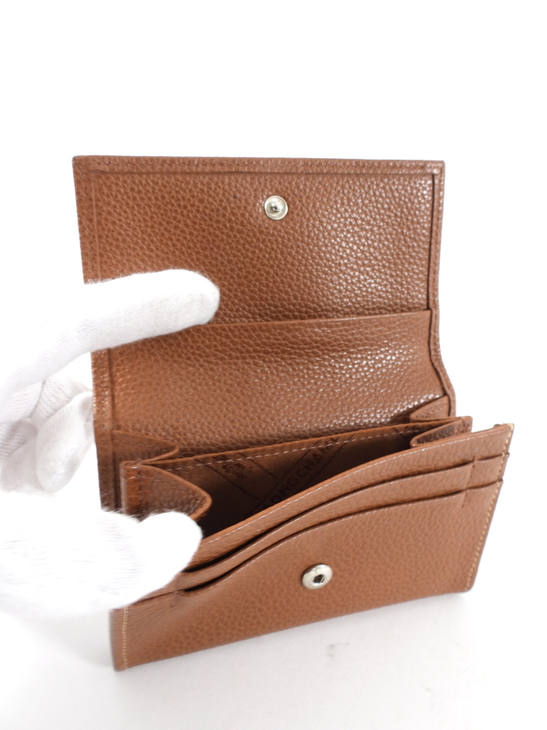 Longchamp Cognac Brown Small Bifold Wallet - Main Image