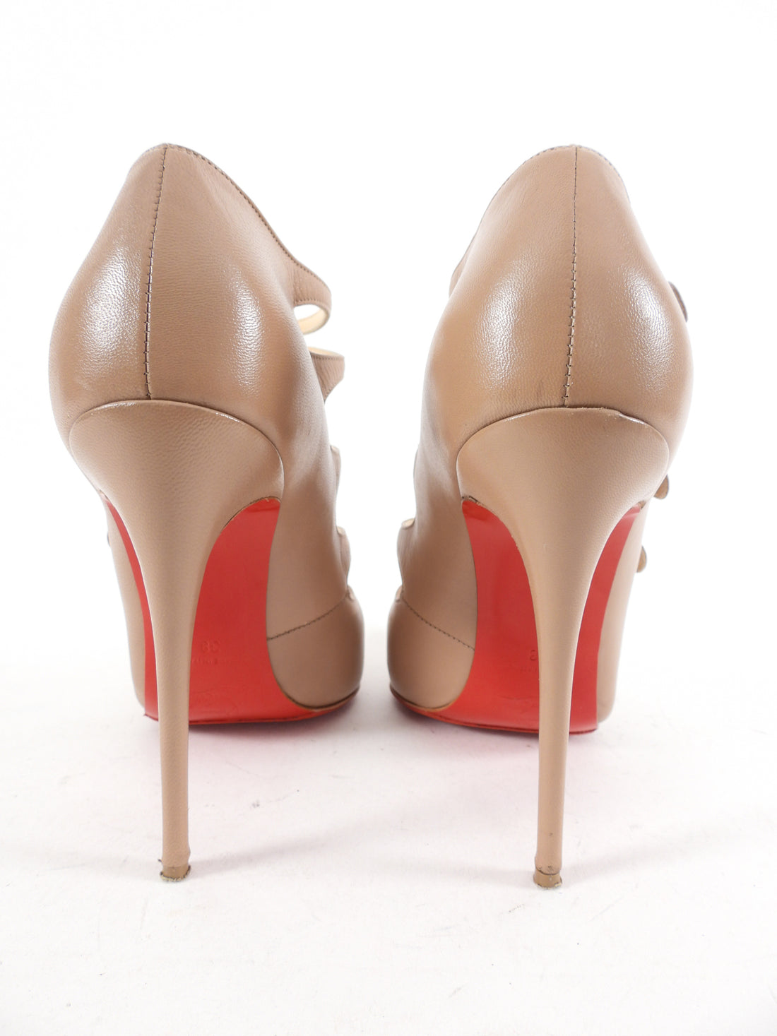 Louboutin Viennana 120mm Strappy Pump in Dune - 7.5