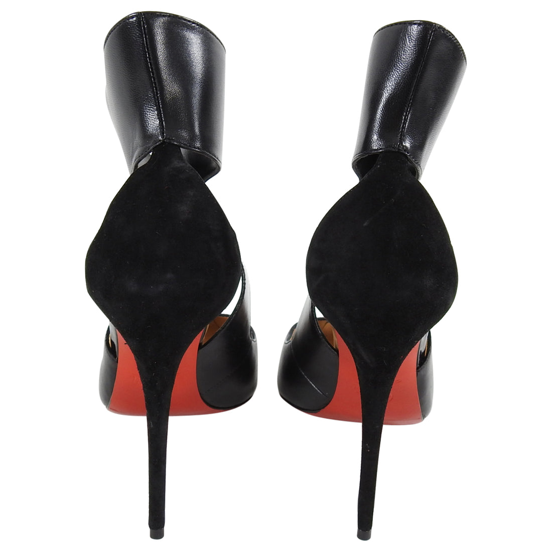 Christian Louboutin Black Ferme Rouge 115 High Heel Lace Front Shoes - 40