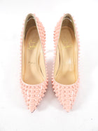 Christian Louboutin Pigalle Spikes 100 Baby Pink Patent Pumps - 34.5