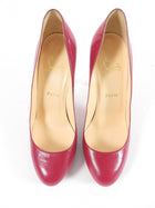 Christian Louboutin Magenta Pink Leather Pumps - 39.5