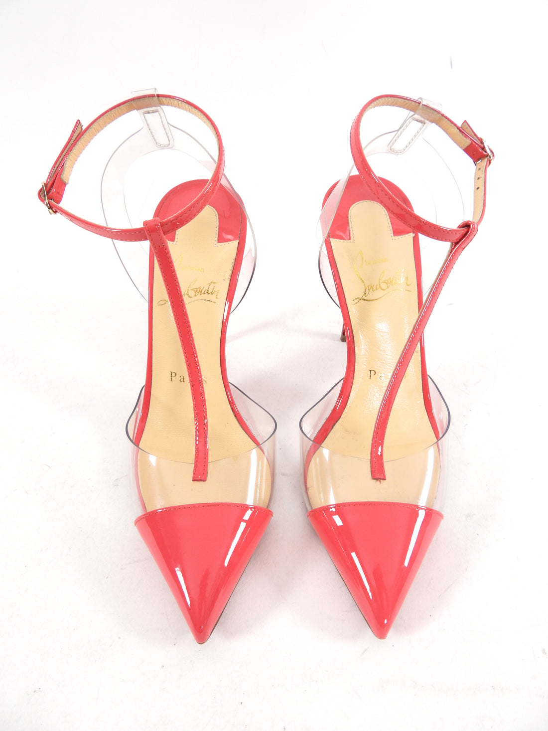 Christian Louboutin Hot Pink Nosy 100 Patent Heels - 35