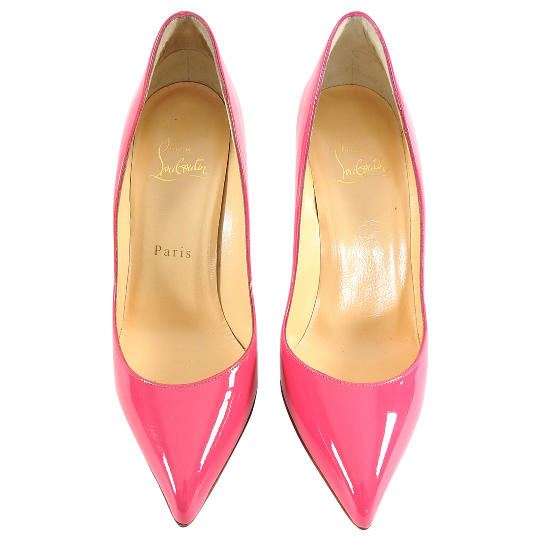 Christian Louboutin Pinky Patent Pigalle Follies 100 Pumps - 36