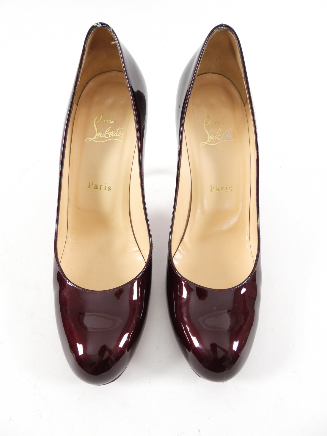 Burgundy louboutin best sale