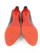 Christian Louboutin Black Patent You You 45 Peep Toe Heels - 35 / 34.5
