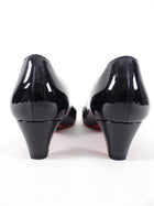 Christian Louboutin Black Patent You You 45 Peep Toe Heels - 35 / 34.5