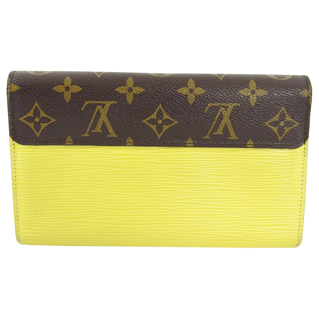 Louis Vuitton Medium Size Wallet Clutch EPI Yellow Authentic Vintage MI0997