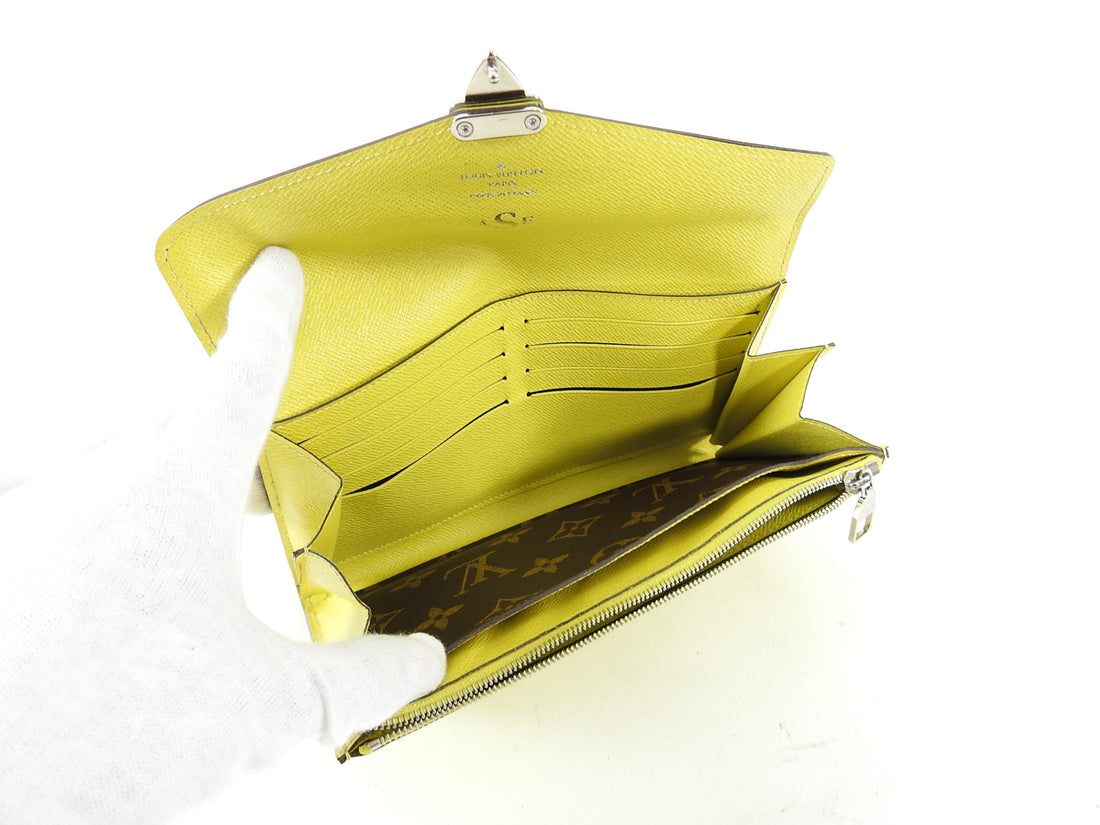 Louis Vuitton Monogram and Pistache Yellow Epi Marie Rose Wallet