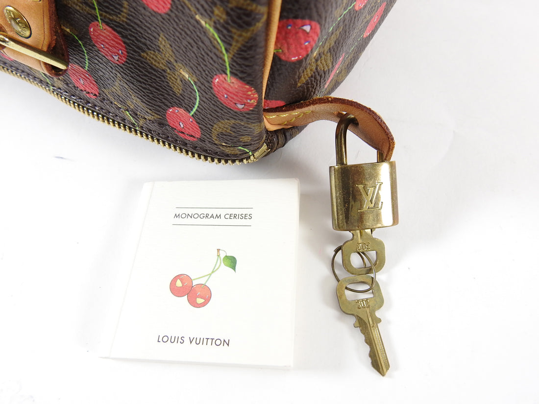 Louis Vuitton, Bags, Newtakashi Murakami 205 Limited Edition Monogram  Cerises Collection Keepall