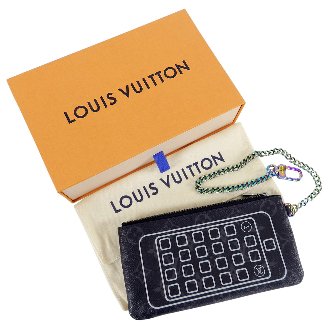 Pre-owned Louis Vuitton X Fragment Ipad Pouch Monogram Eclipse