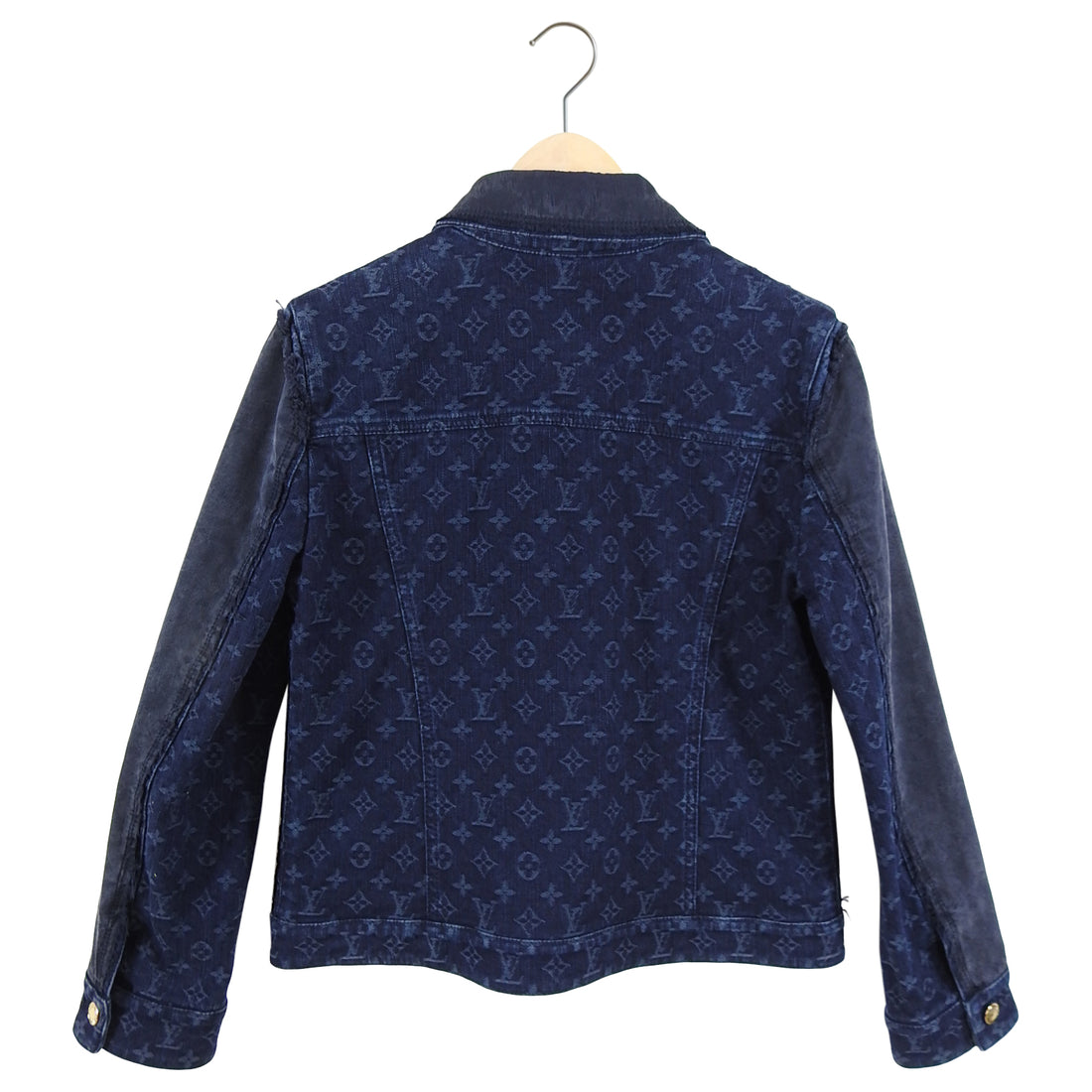 Louis Vuitton Monogram Blue Denim and Silk Jean Jacket - 38 / 6